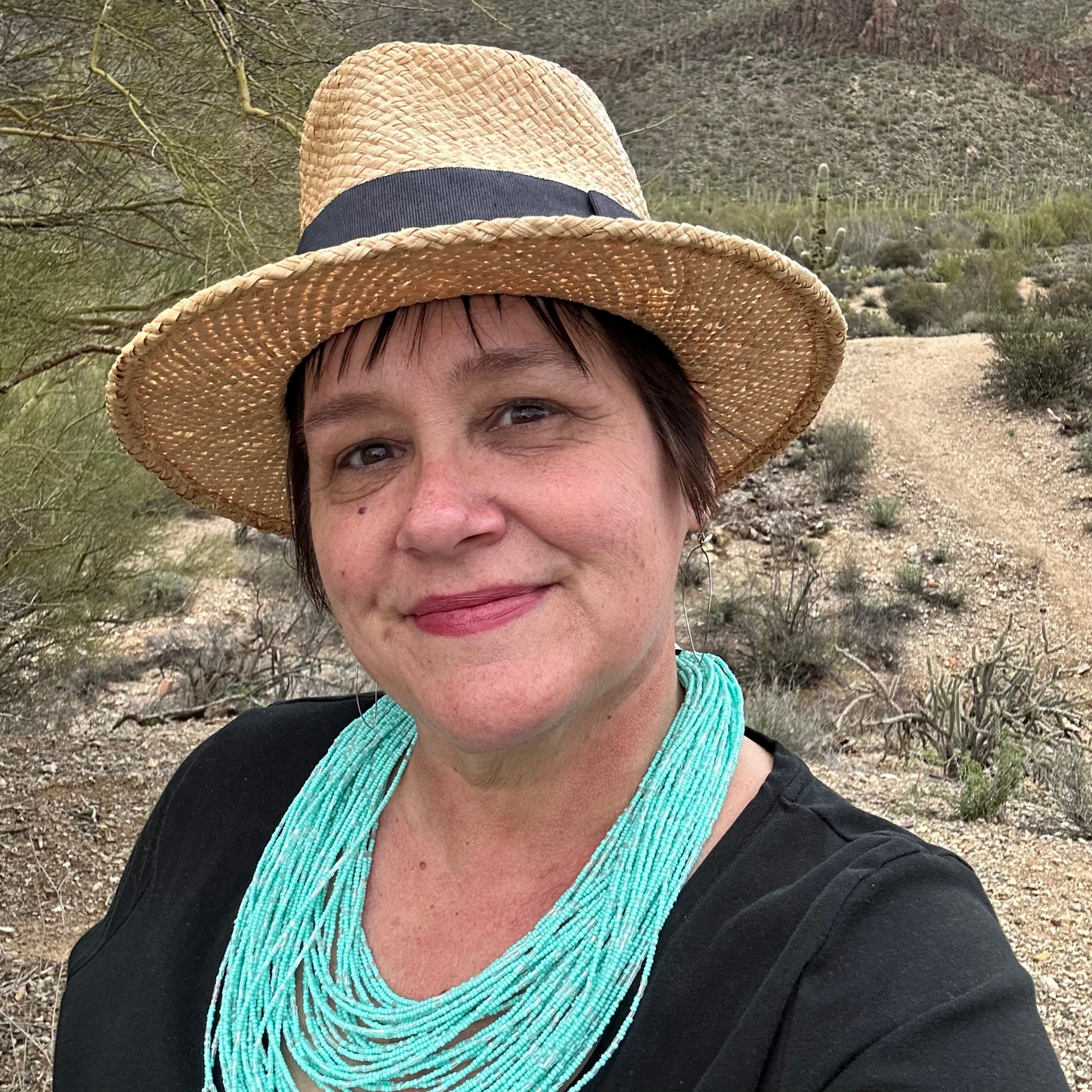 Here I Am Statement Necklace  - Turquoise