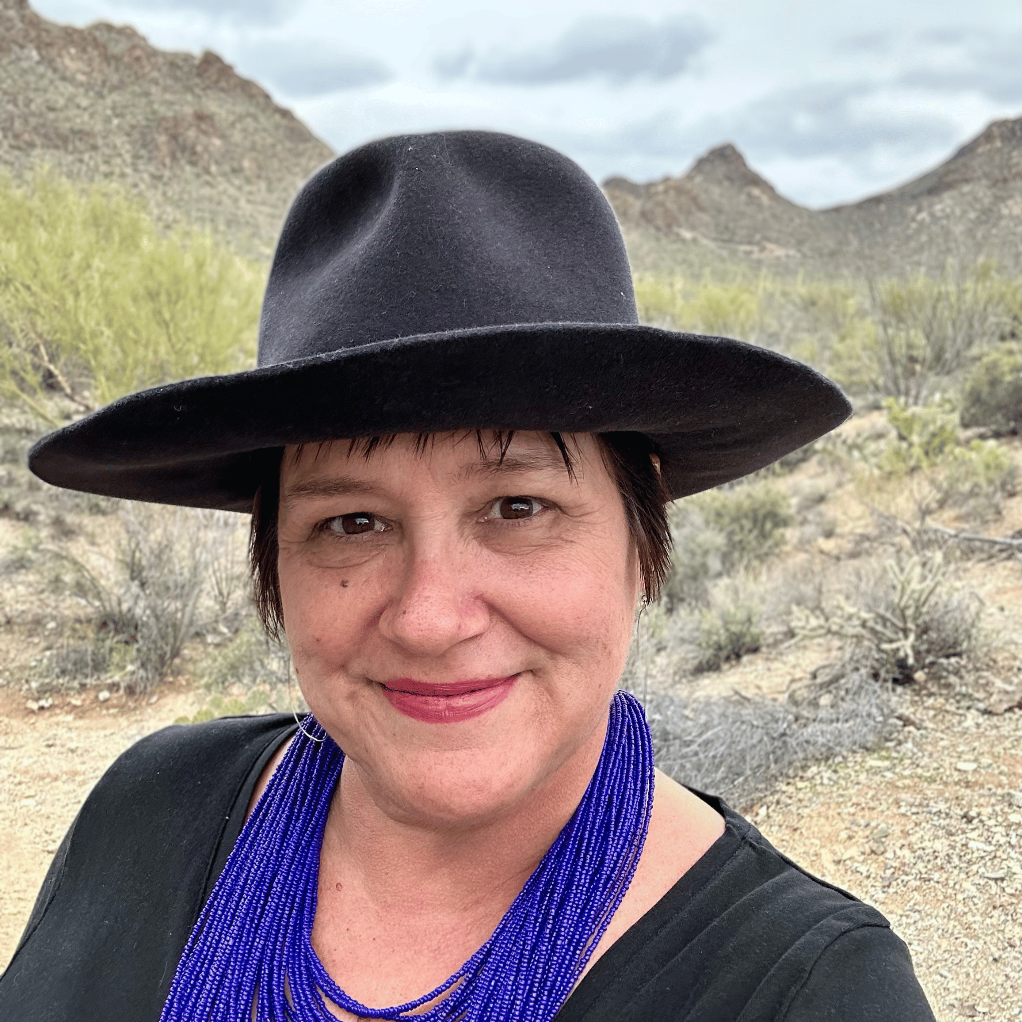 Here I Am Statement Necklace - Cobalt