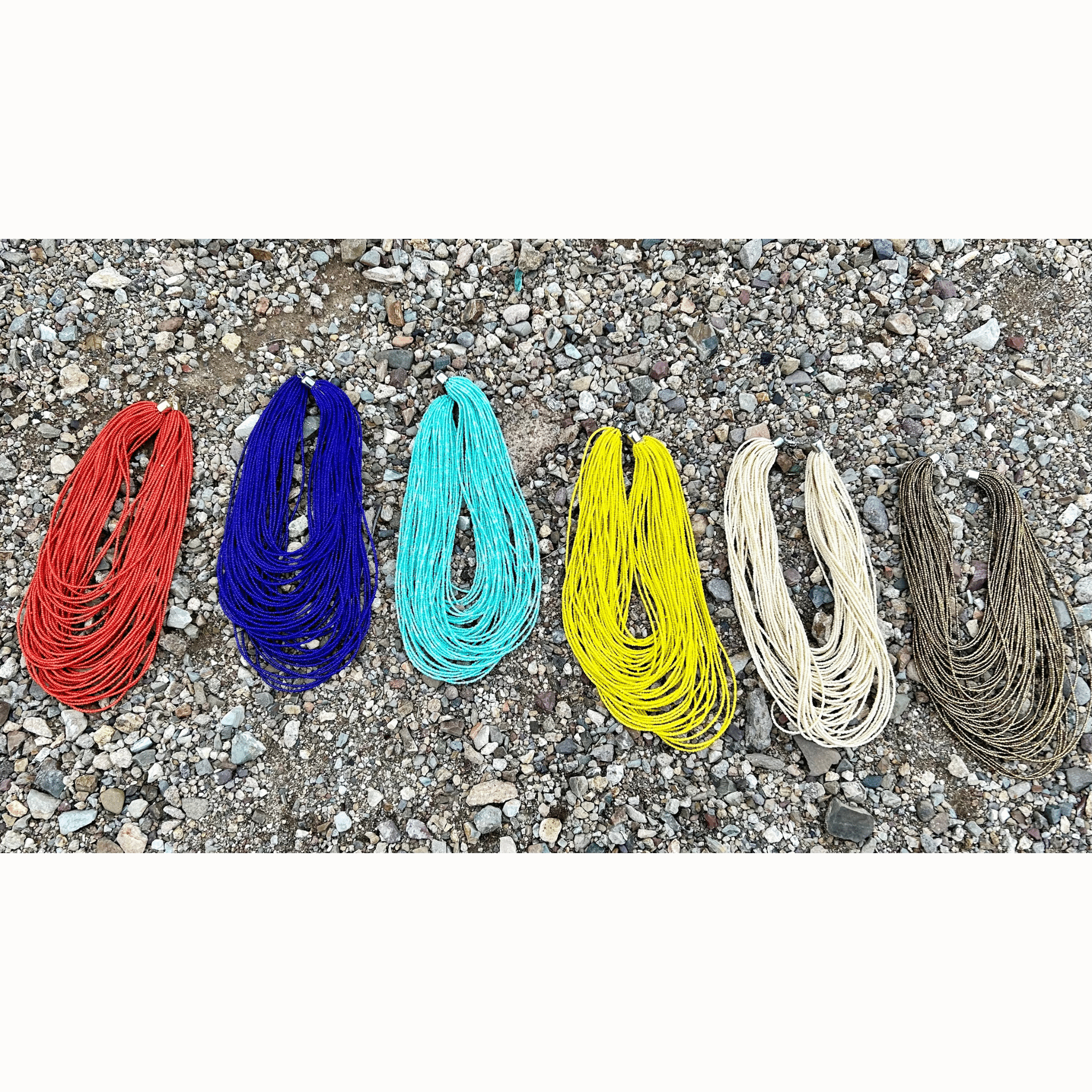 Here I Am Statement Necklace - Cobalt