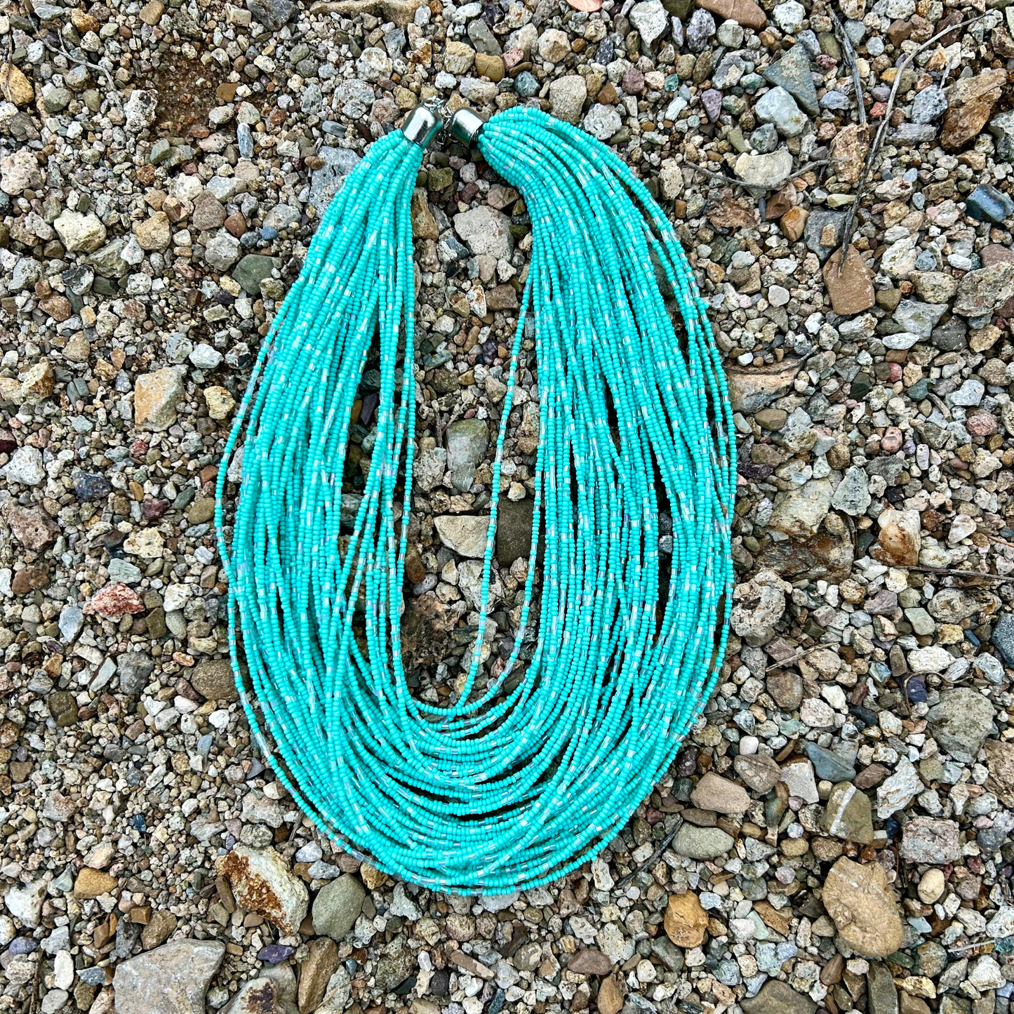 Here I Am Statement Necklace  - Turquoise
